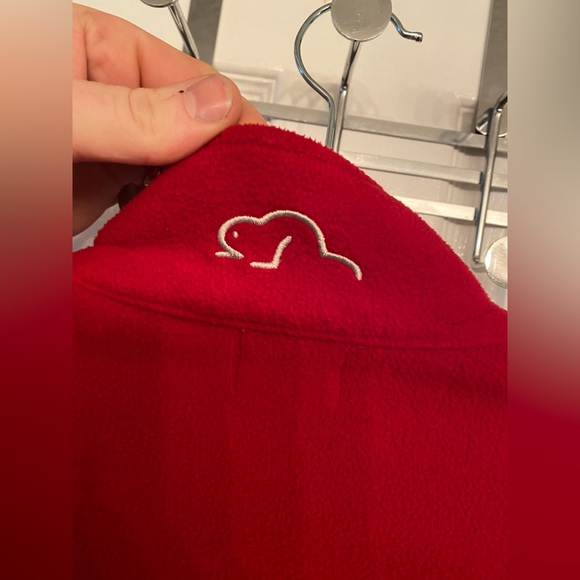 SOLD Roots Athletics Red Fleece Zip Up Sweater - Picture 6 of 10